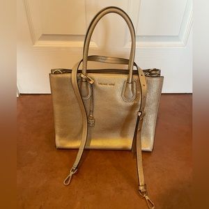 Excellent condition Authentic Gold Leather Michael Kors bag w/ strap